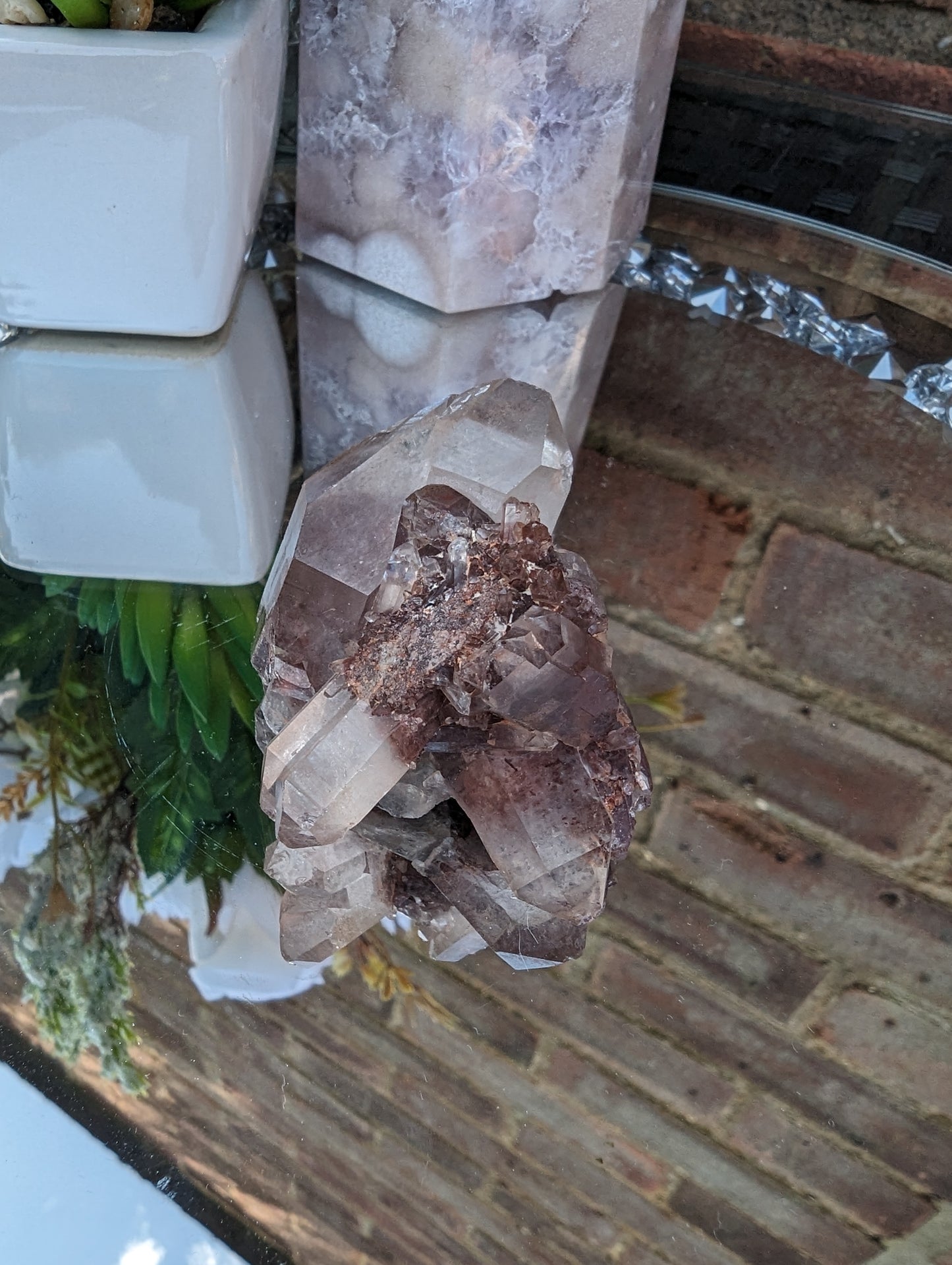 RARE Red Phantom Sunset Quartz Cluster | Rare & Radiant