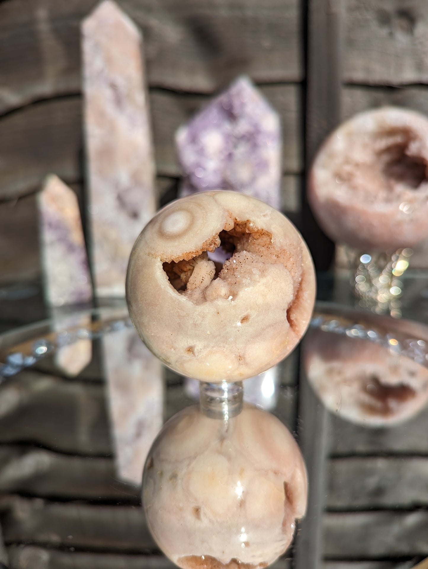 Soft Candyfloss Pink Amethyst Sphere | Calming Beauty