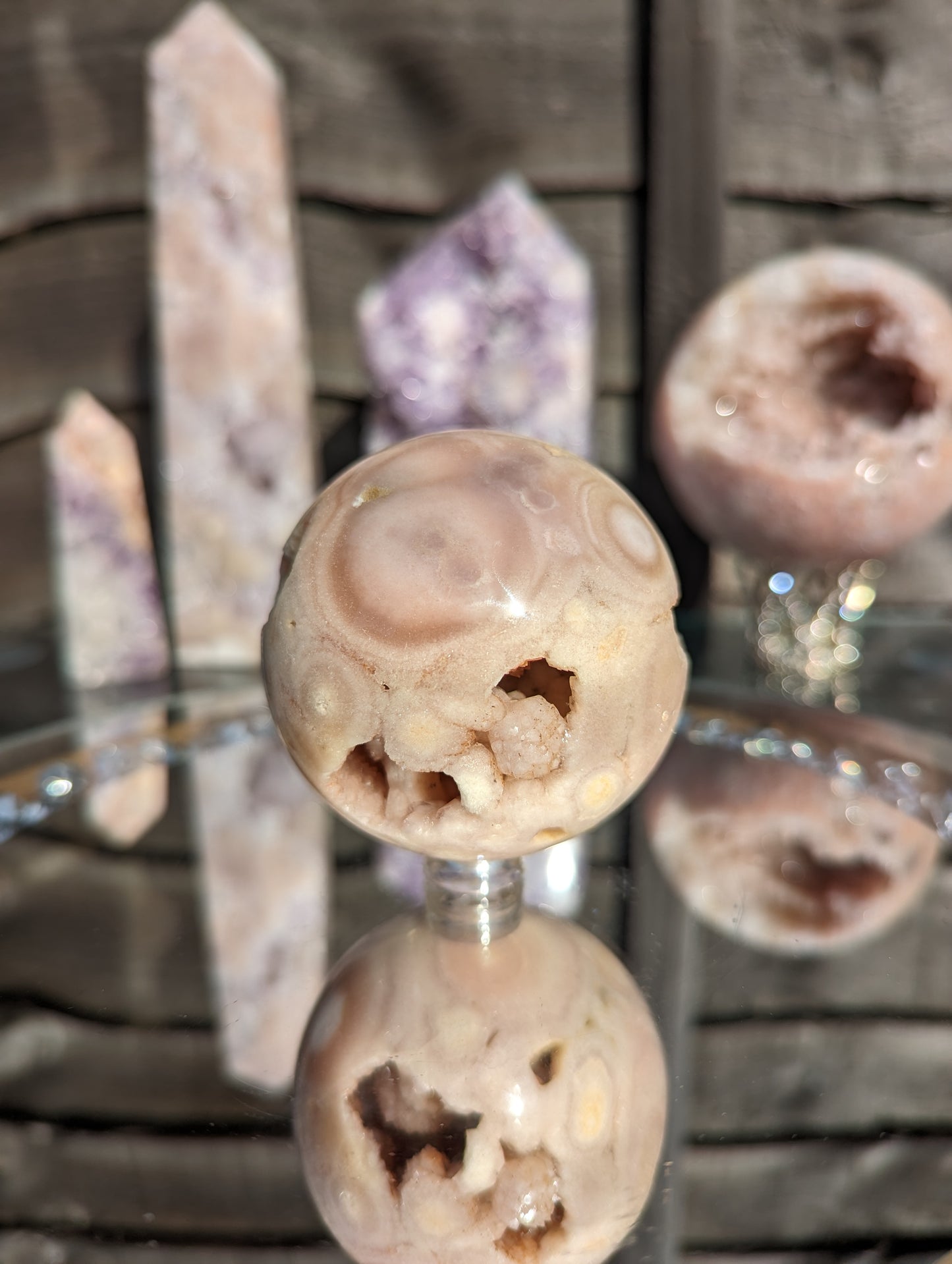 Soft Candyfloss Pink Amethyst Sphere | Calming Beauty