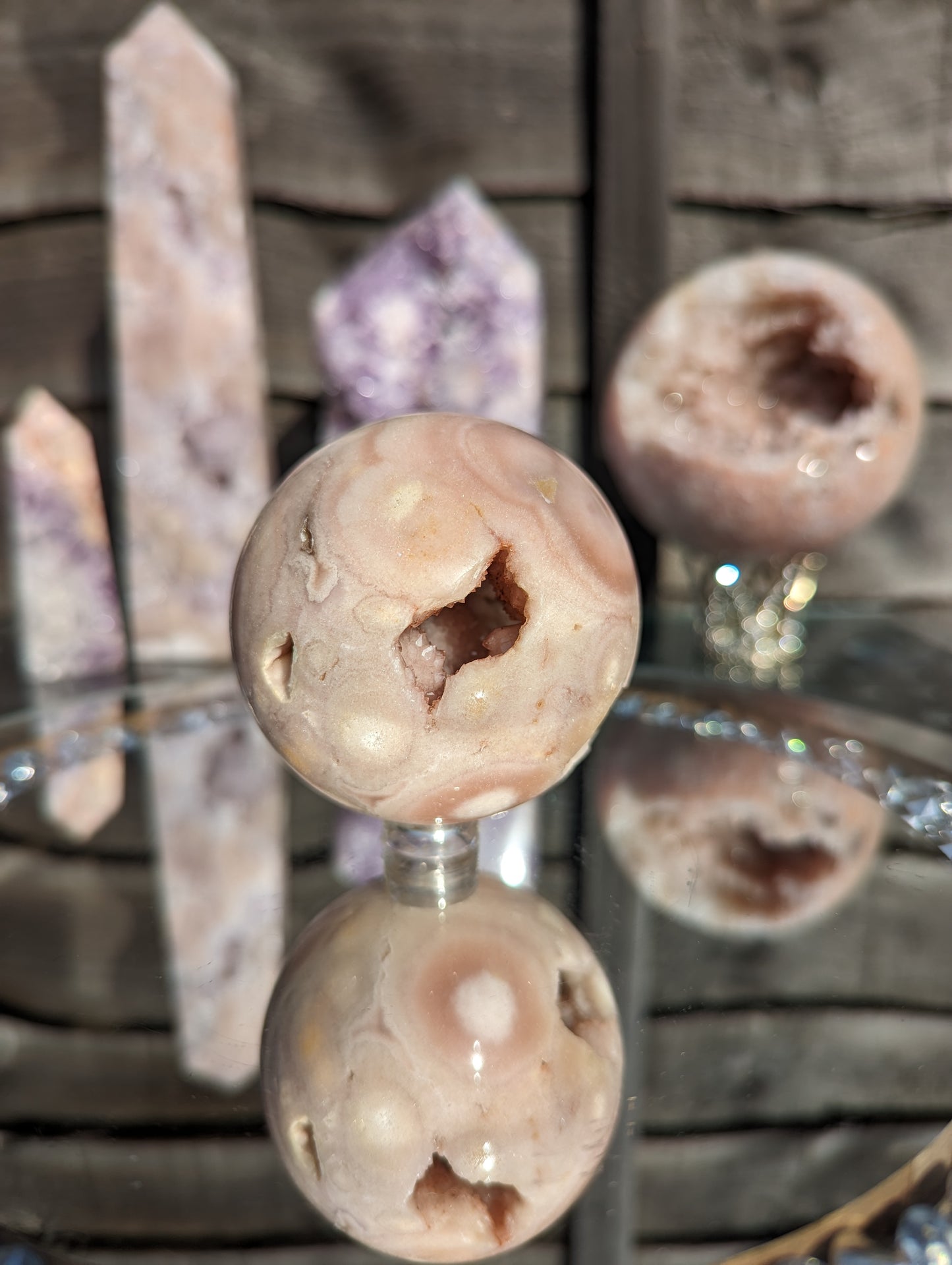 Soft Candyfloss Pink Amethyst Sphere | Calming Beauty