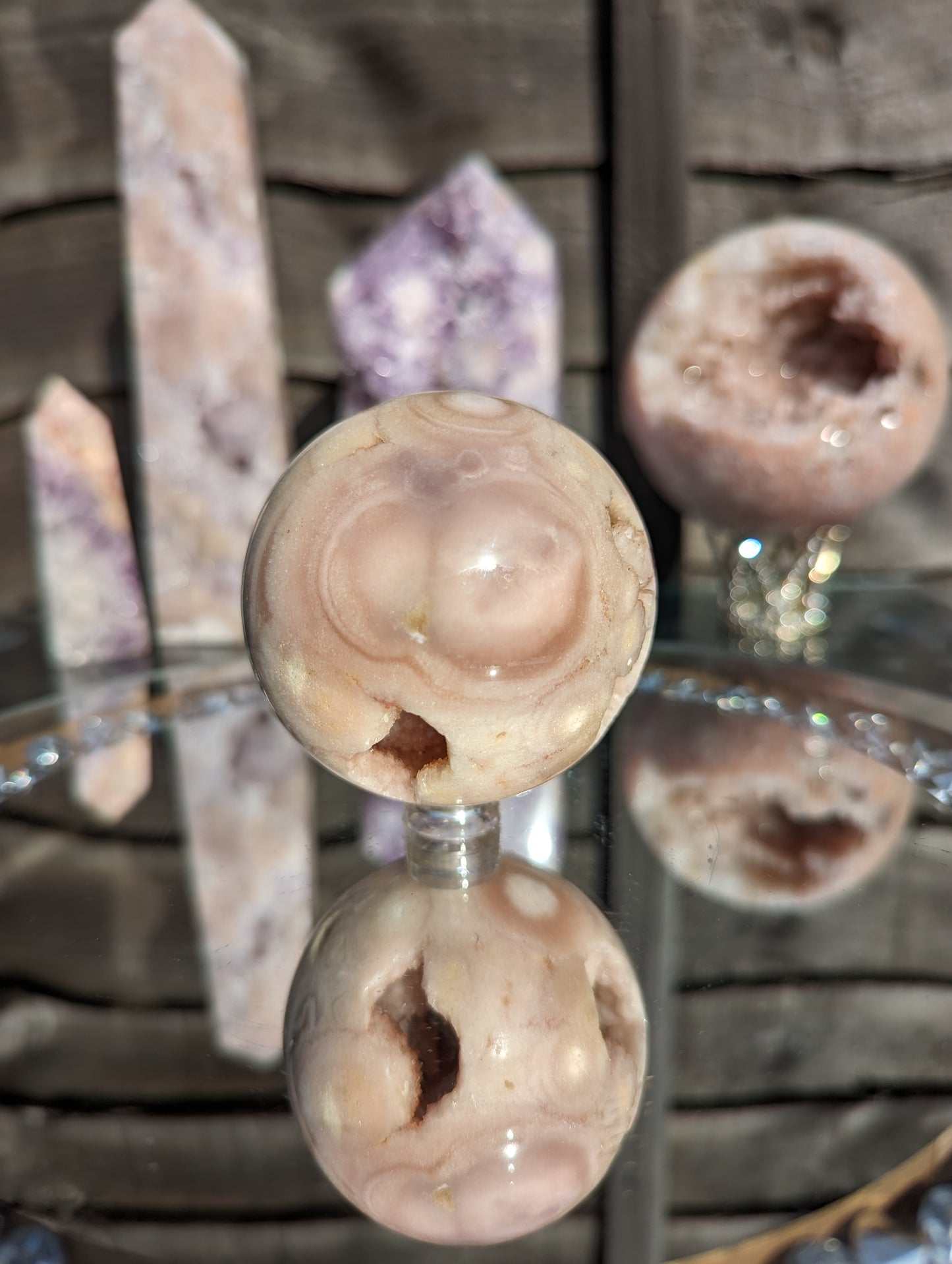 Soft Candyfloss Pink Amethyst Sphere | Calming Beauty