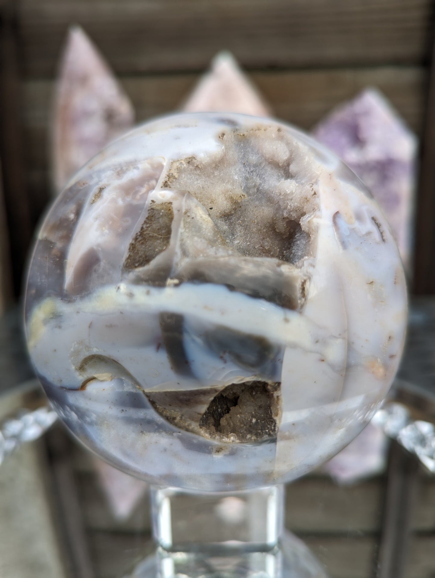 Ocean Jasper Sphere | Serene Druzy Magic
