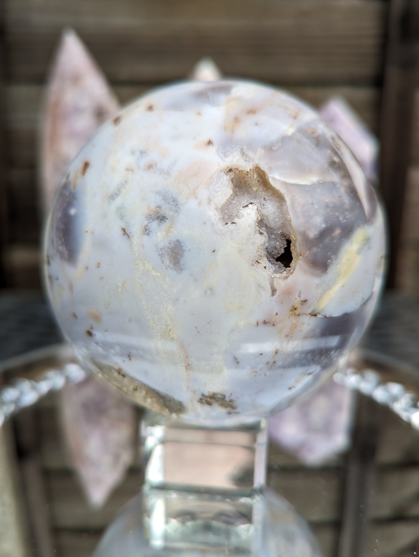 Ocean Jasper Sphere | Serene Druzy Magic