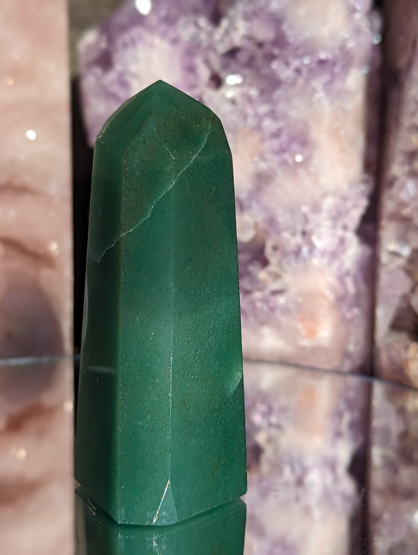 Green Strawberry Quartz Tower | Growth & Empowerment