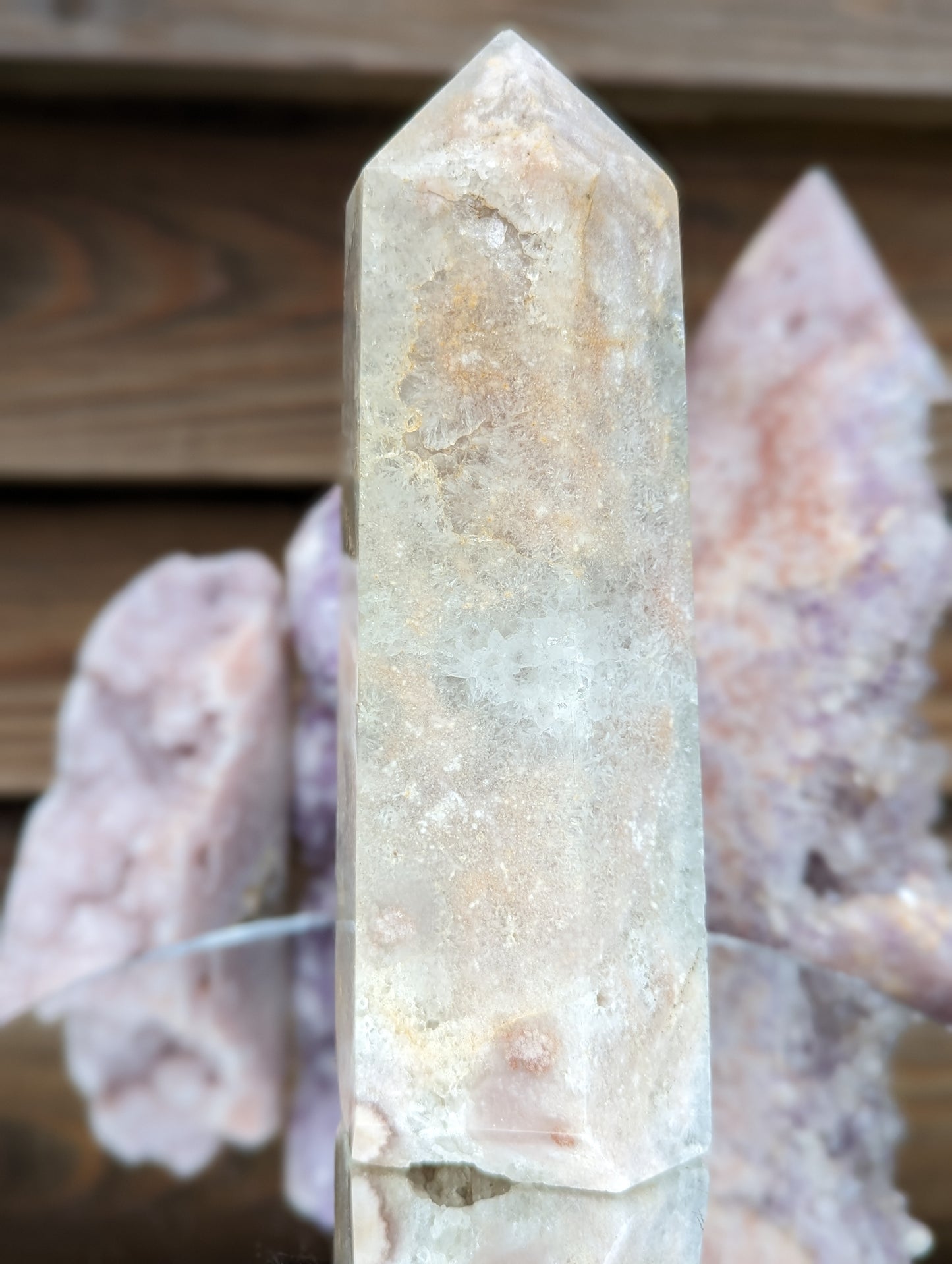 Flower Agate & Pink Amethyst Tower | Self-Discovery & Love