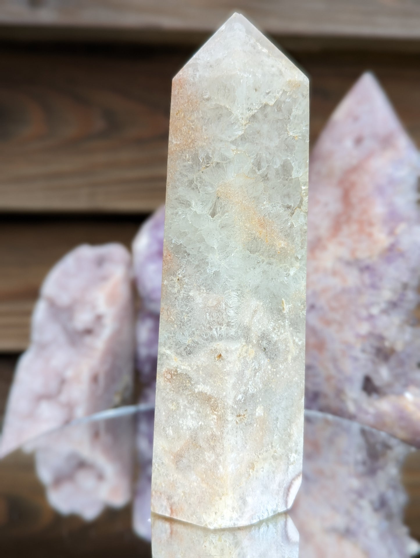 Flower Agate & Pink Amethyst Tower | Self-Discovery & Love