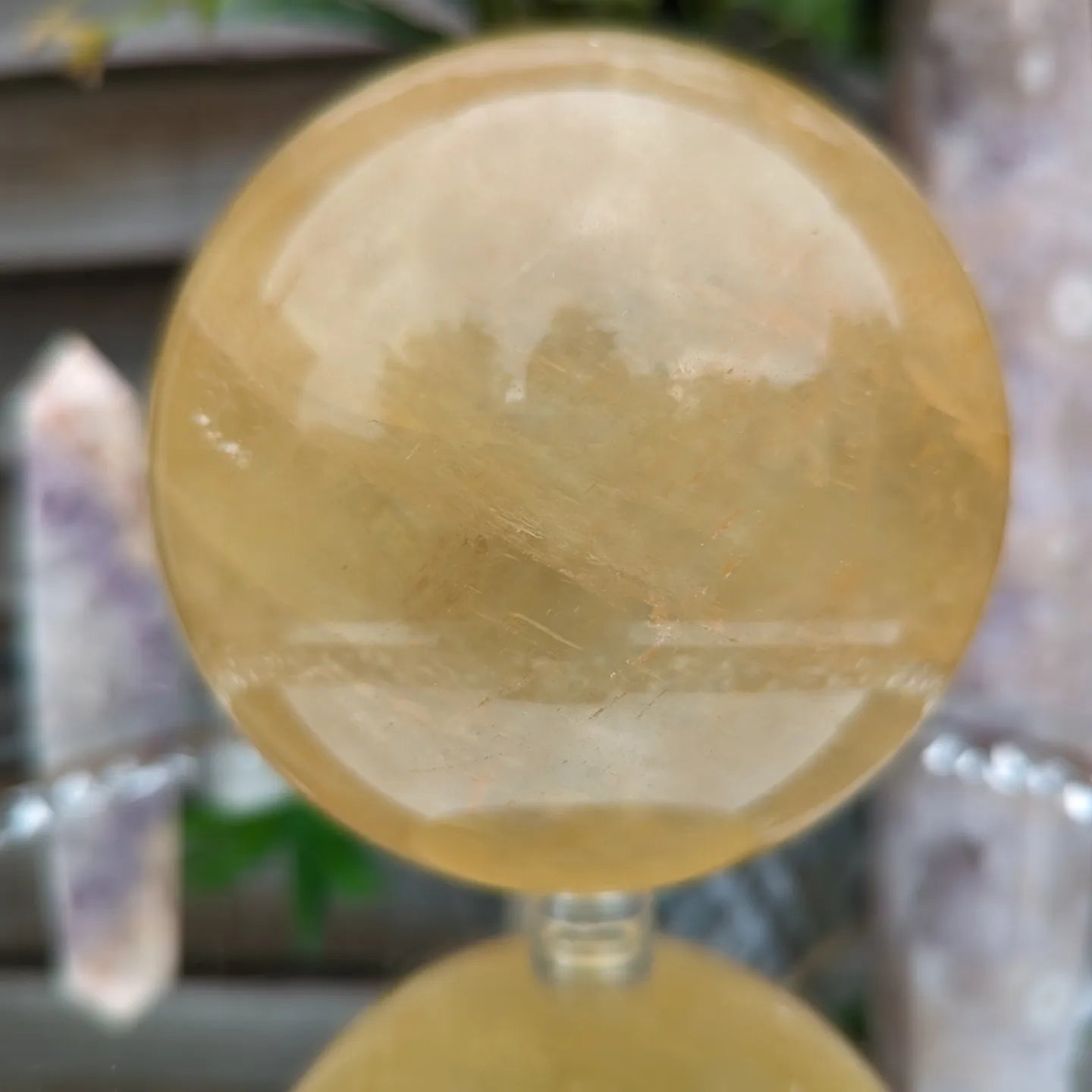 Natural Iceland Spar Sphere | Optical Magic