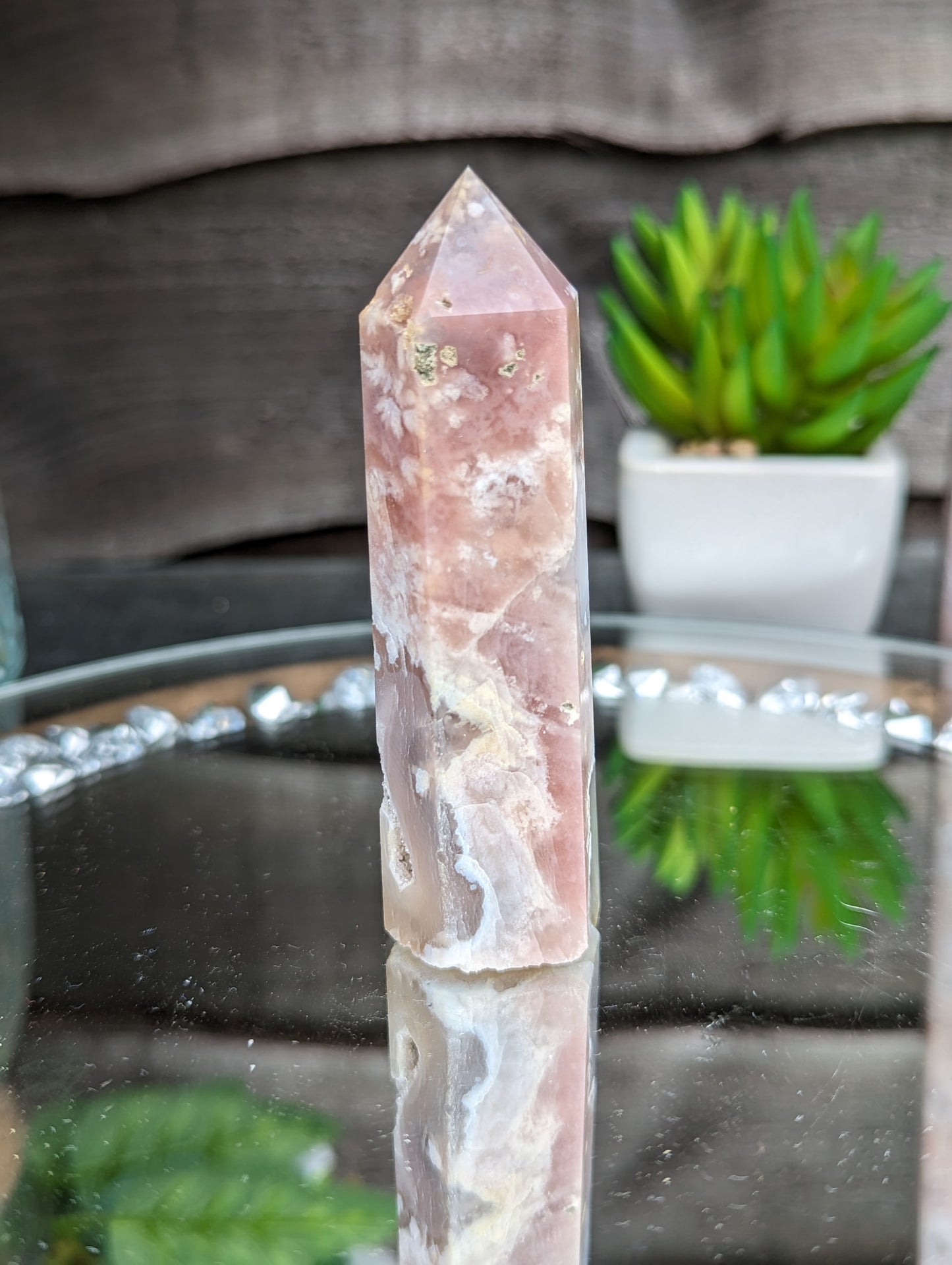 Pink Amethyst & Flower Agate Tower | Love & Growth