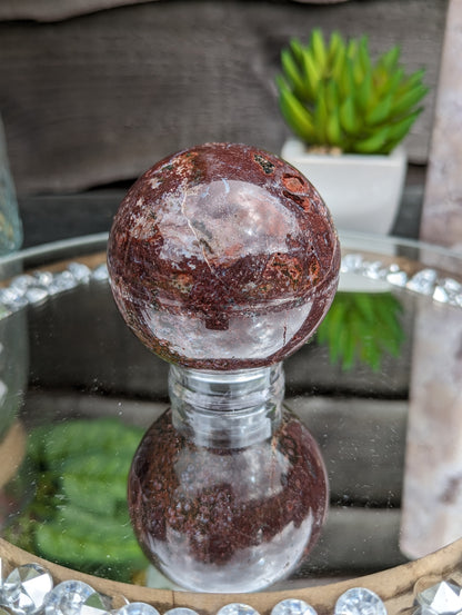 Indonesian Red Jasper Druzy Sphere | Grounding & Inner Power