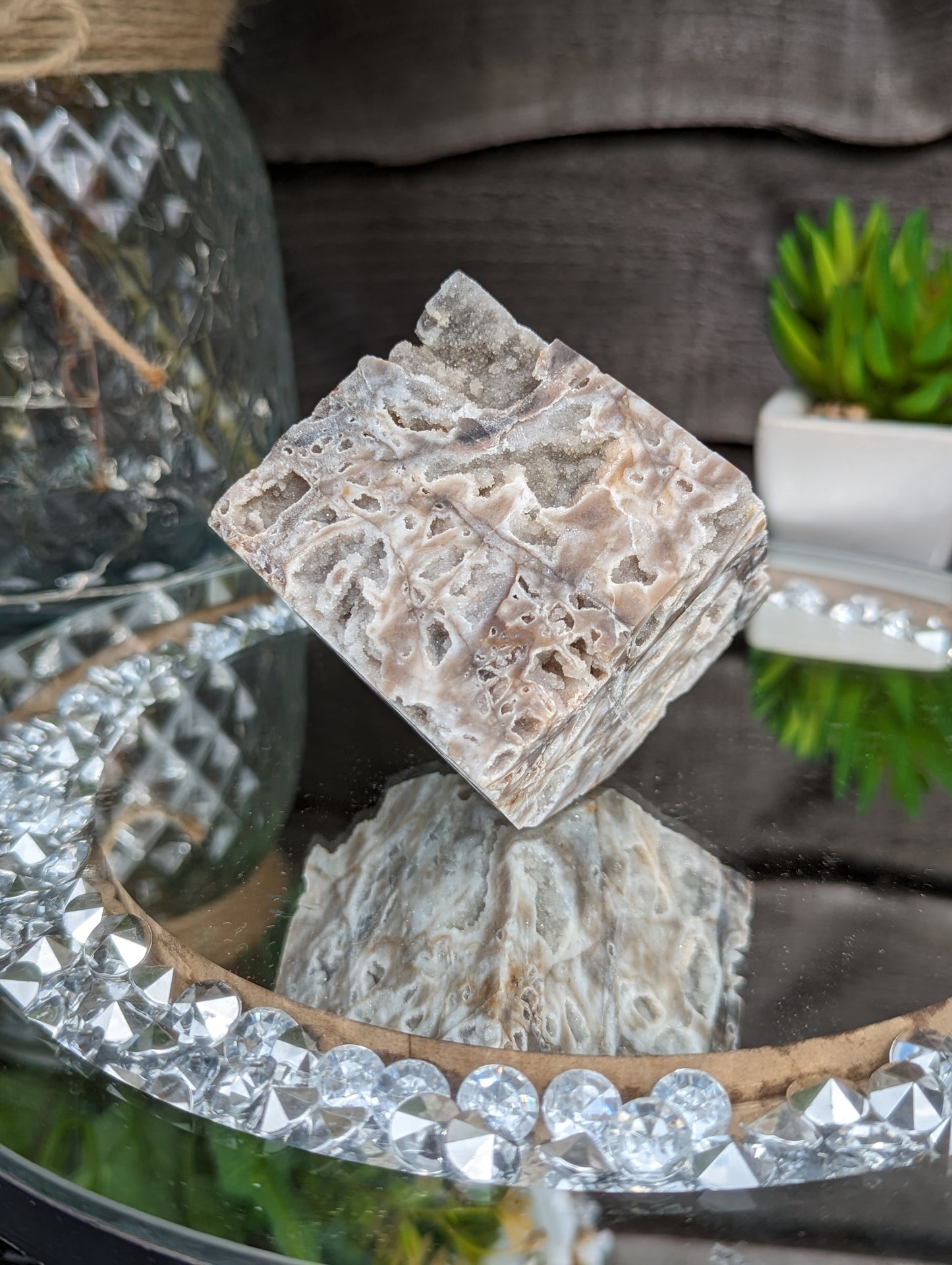 Natural Druzy Sphalerite Cube | Grounding & Stimulation