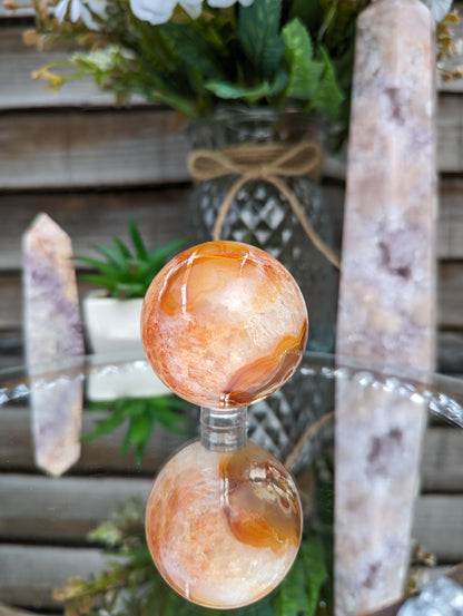 Fiery Carnelian Sphere | Energy & Joy