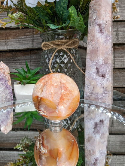 Fiery Carnelian Sphere | Energy & Joy