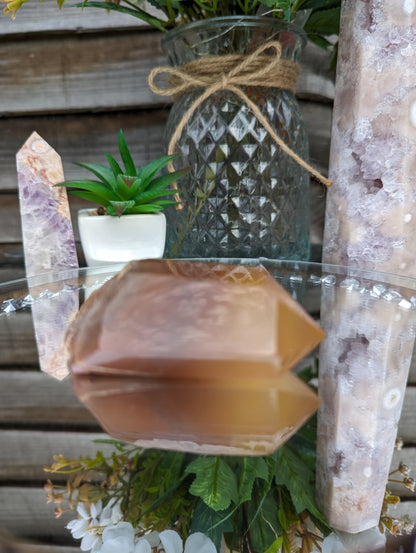 Deep Orange Honey Calcite Point | Joy & Vitality