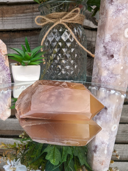 Deep Orange Honey Calcite Point | Joy & Vitality