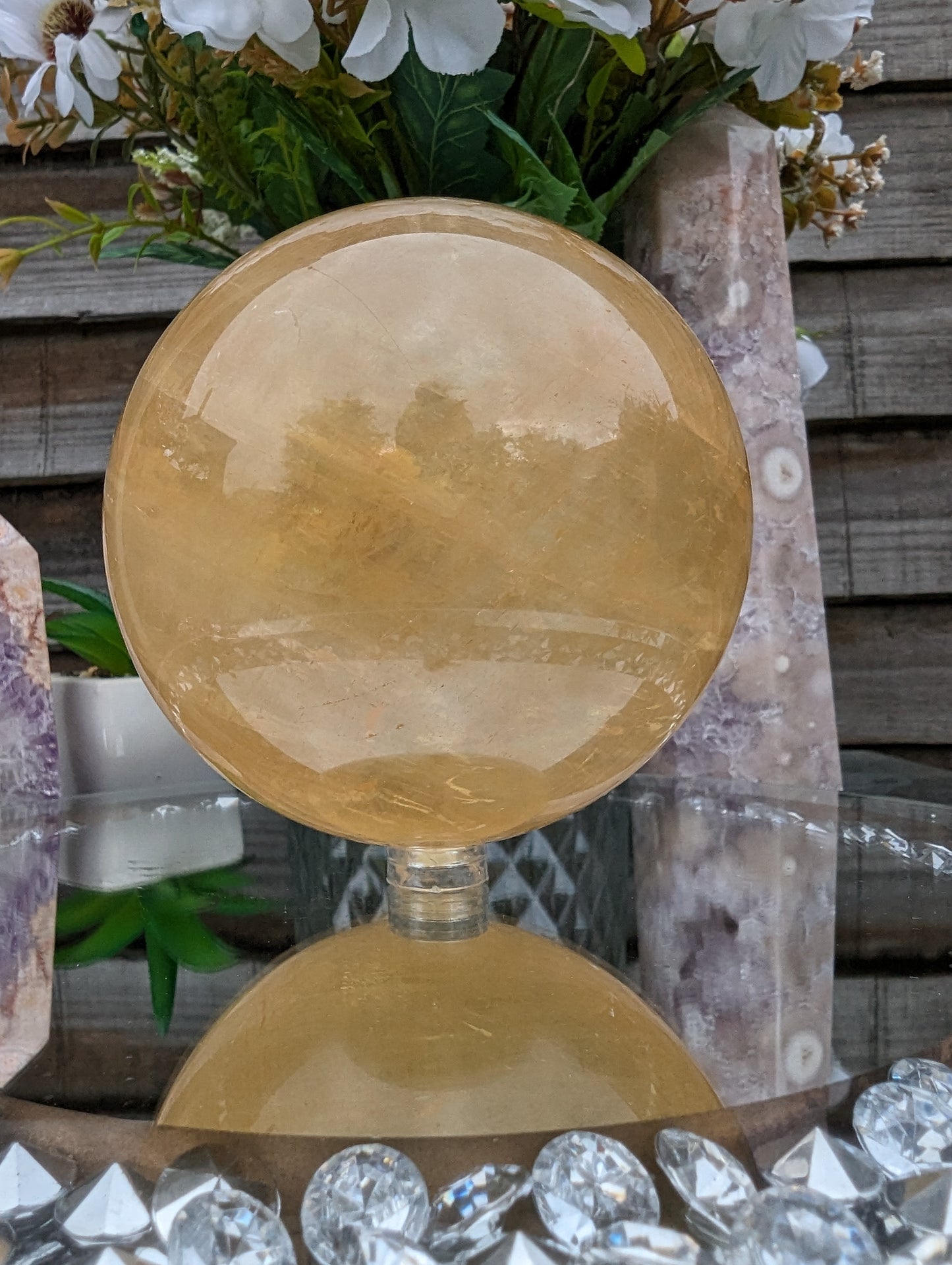 Natural Iceland Spar Sphere | Optical Magic