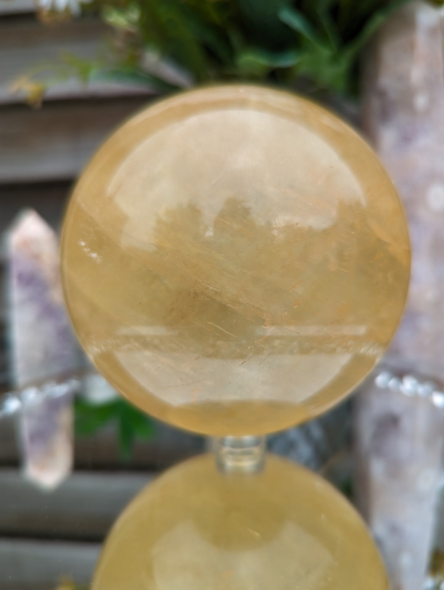 Natural Iceland Spar Sphere | Optical Magic