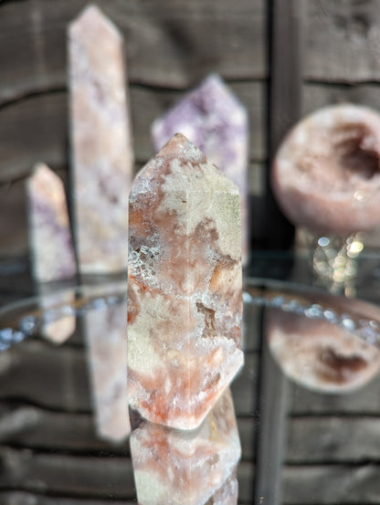 Pink Amethyst & Quartz Tower | Harmony & Balance