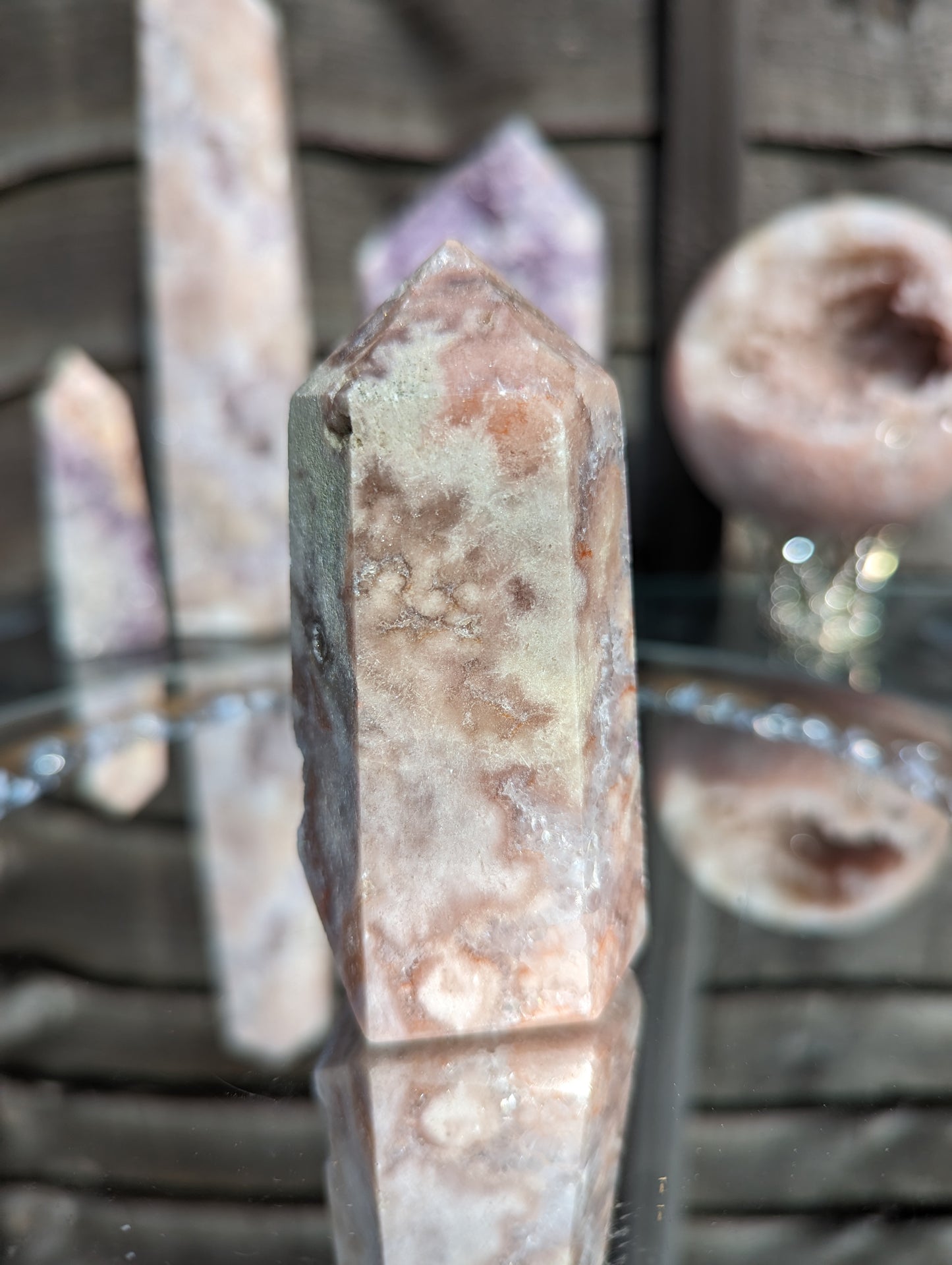 Pink Amethyst & Quartz Tower | Harmony & Balance