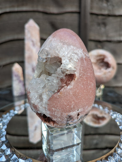 Pink Amethyst & Clear Quartz Egg | The Beauty Within