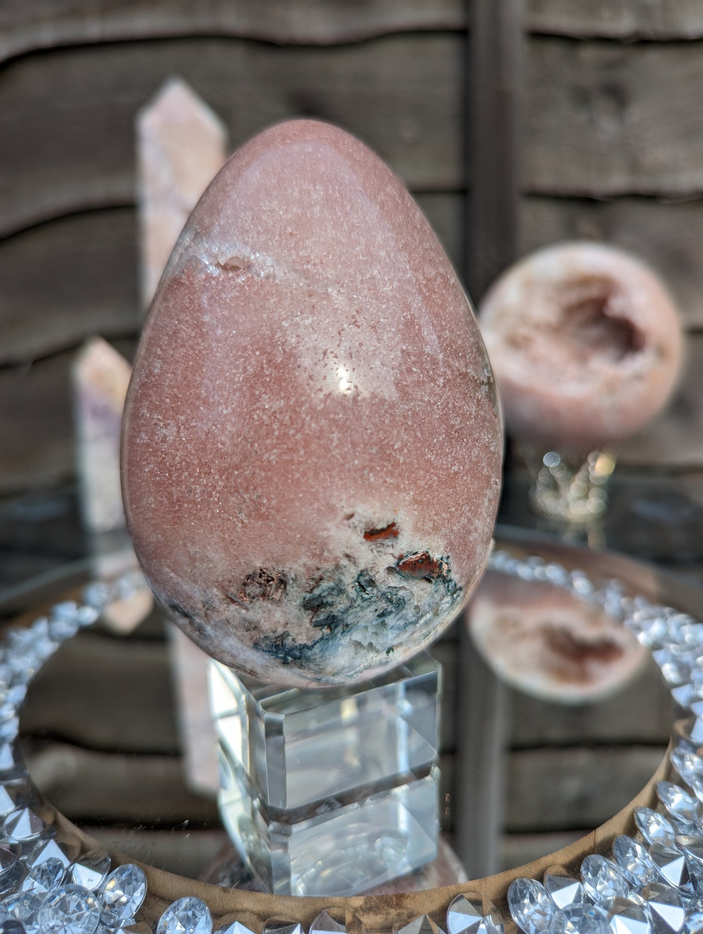 Pink Amethyst & Clear Quartz Egg | The Beauty Within