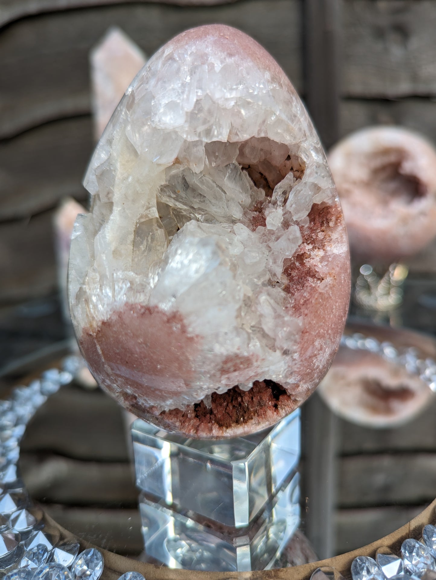 Pink Amethyst & Clear Quartz Egg | The Beauty Within