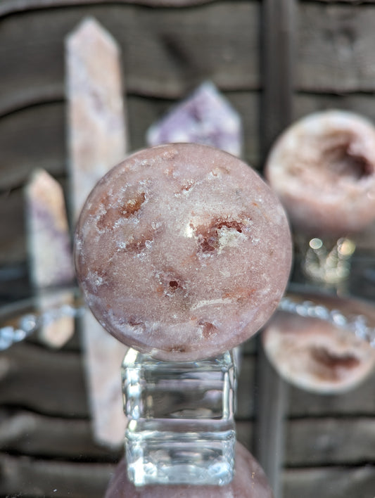 Bubblegum Pink Amethyst Sphere | Druzy Dreams