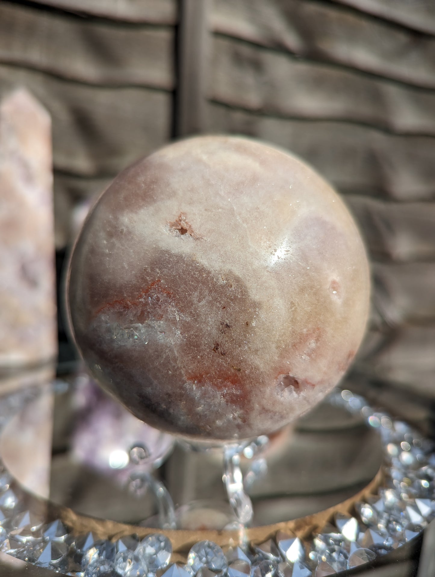 Pale Pink & Berry Amethyst Sphere | Love & Harmony