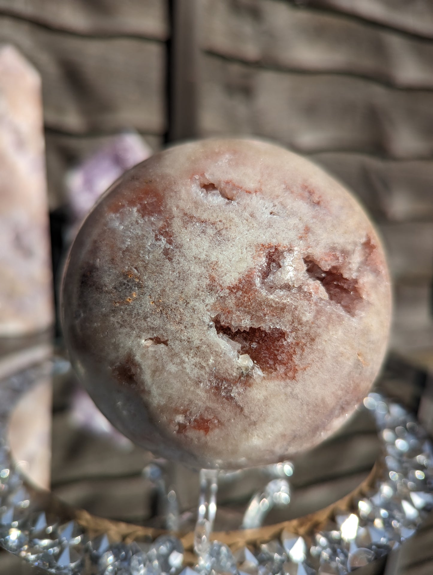 Pale Pink & Berry Amethyst Sphere | Love & Harmony