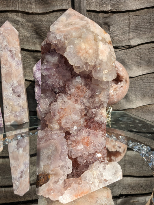 Chunky Amethyst & Hematoid Tower | Power & Balance