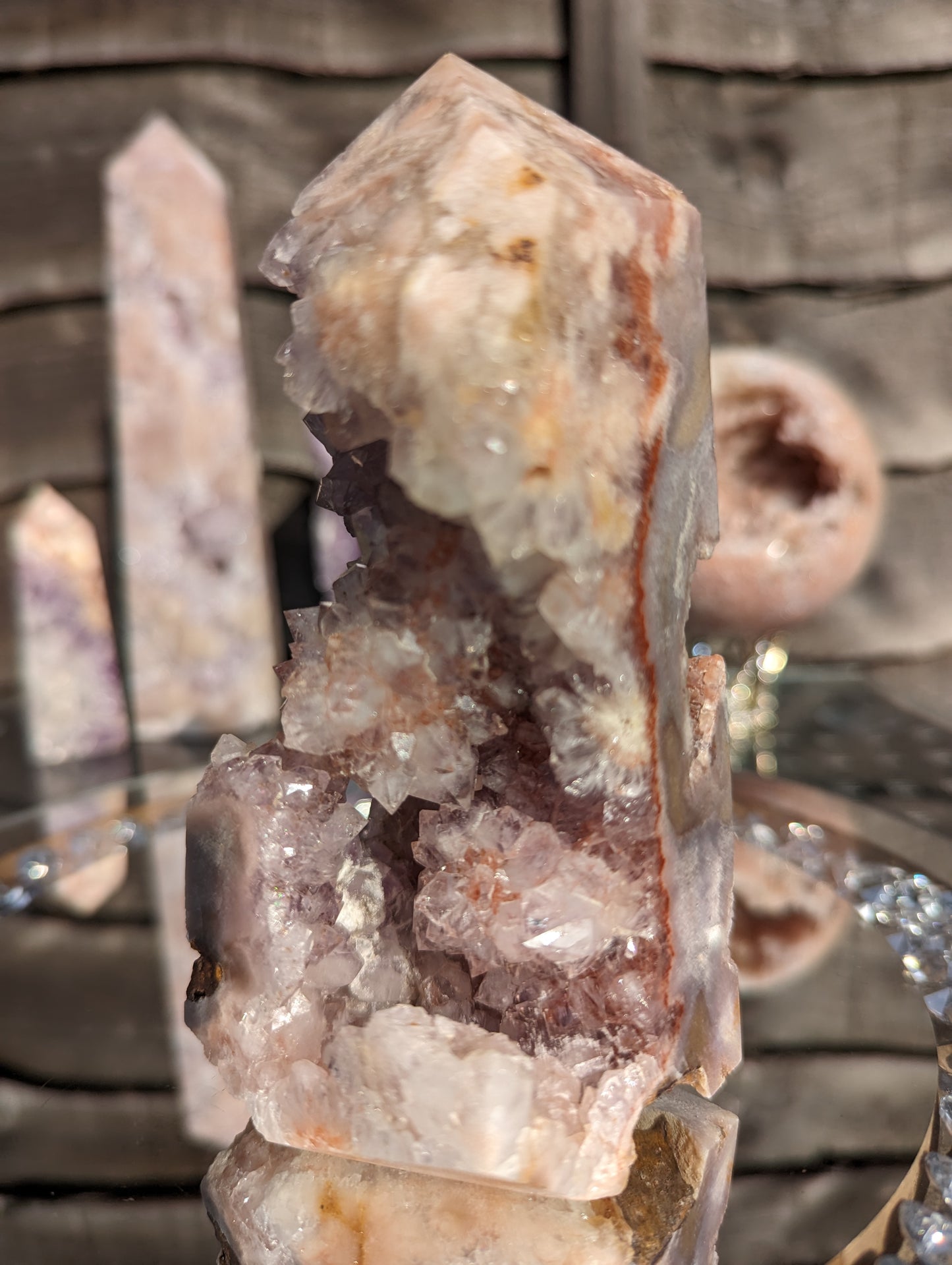 Chunky Amethyst & Hematoid Tower | Power & Balance