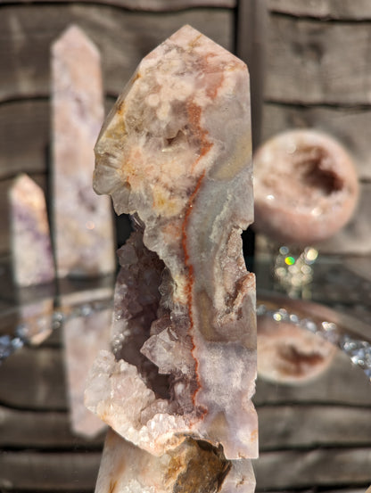 Chunky Amethyst & Hematoid Tower | Power & Balance