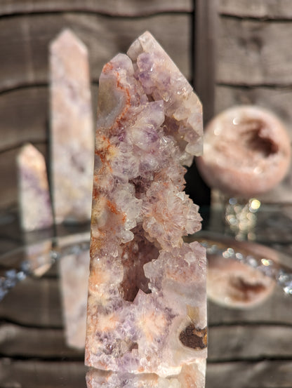 Chunky Amethyst & Hematoid Tower | Power & Balance