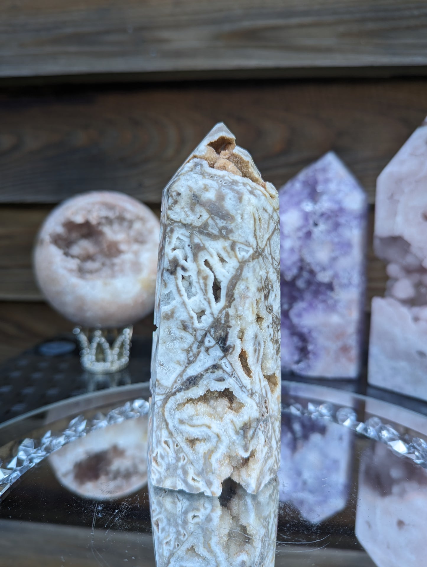 Natural Druzy Sphalerite Tower | Intuition & Transformation