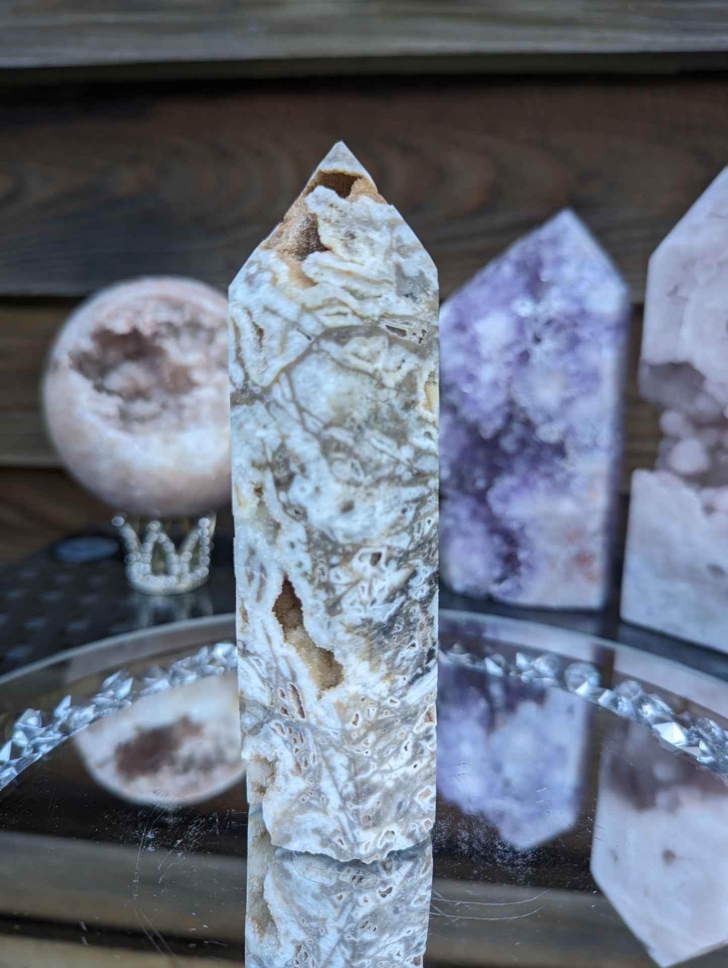 Natural Druzy Sphalerite Tower | Intuition & Transformation