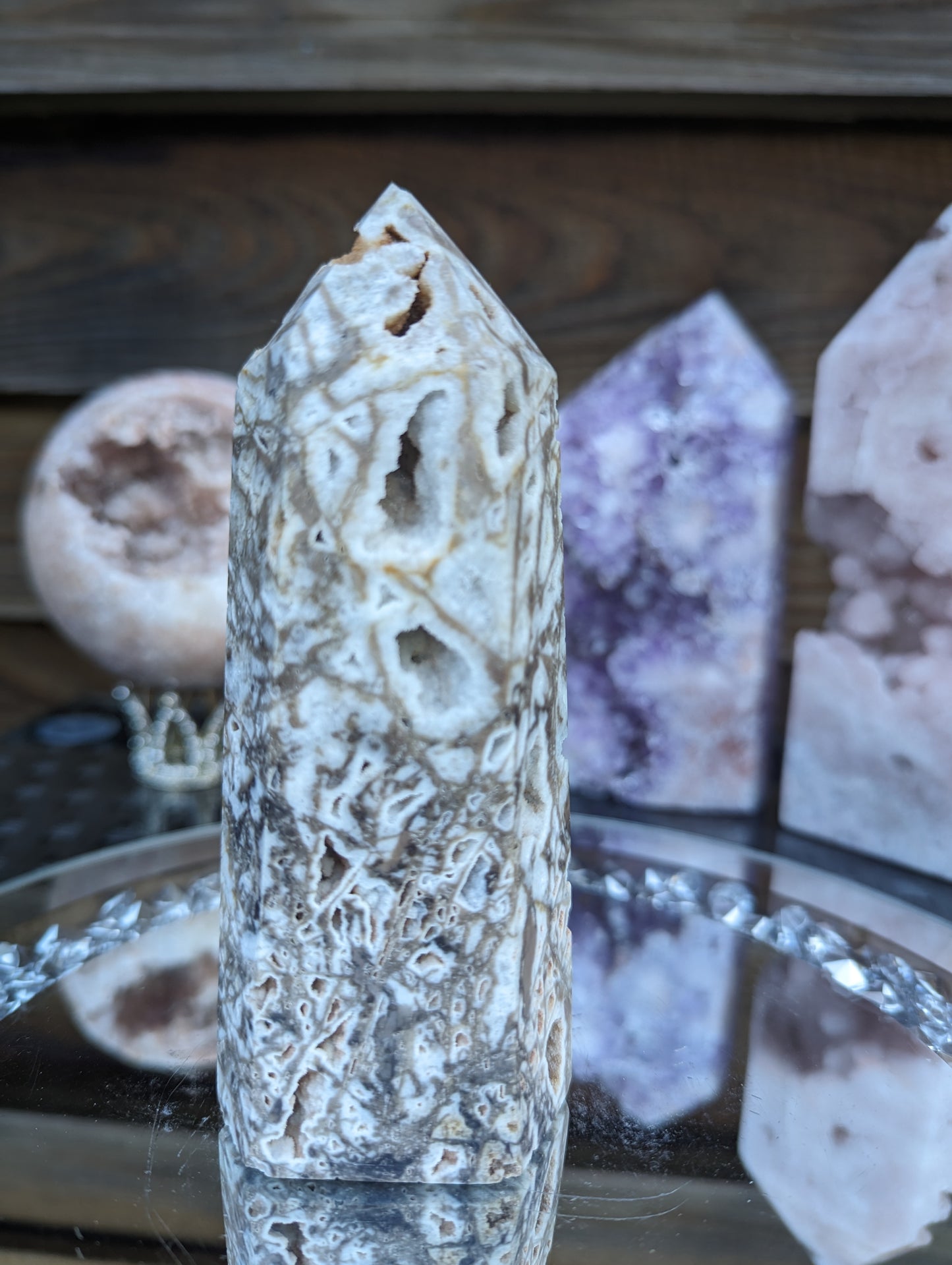 Natural Druzy Sphalerite Tower | Intuition & Transformation