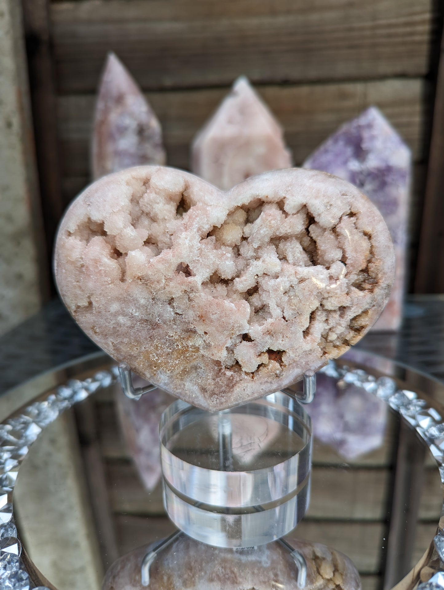 Bubblegum Pink Amethyst Heart | Hopeless Romantic