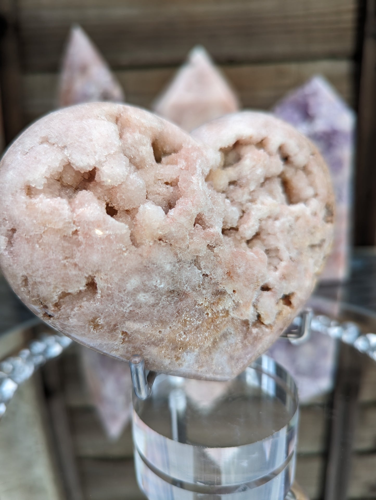 Bubblegum Pink Amethyst Heart | Hopeless Romantic