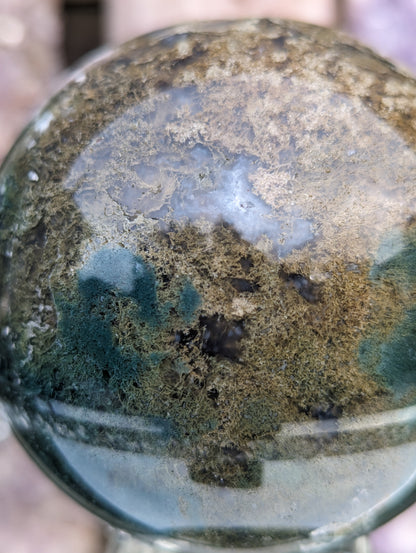 Moss Agate Sphere | Enchanted Grounding