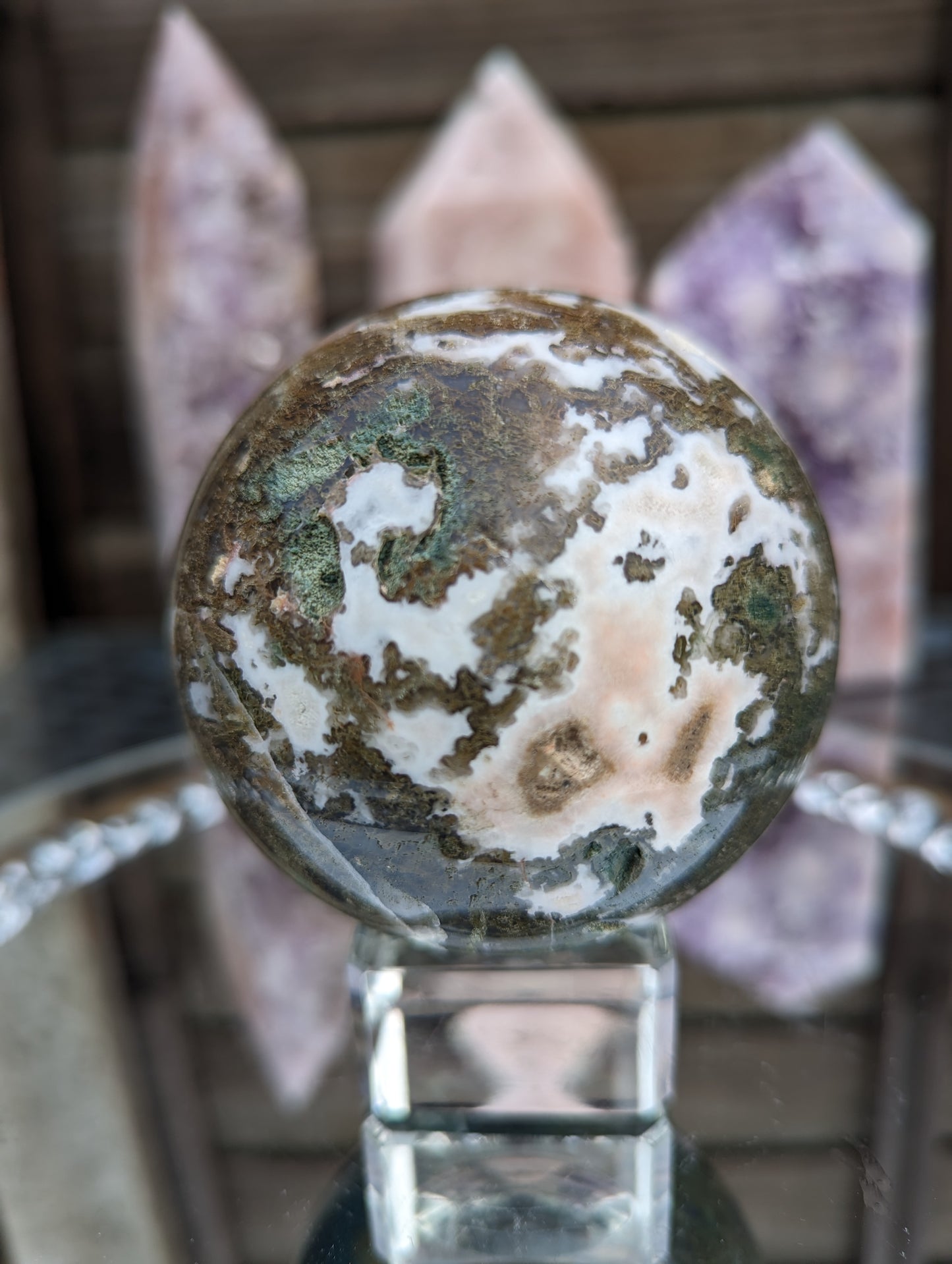 Moss Agate Sphere | Enchanted Grounding