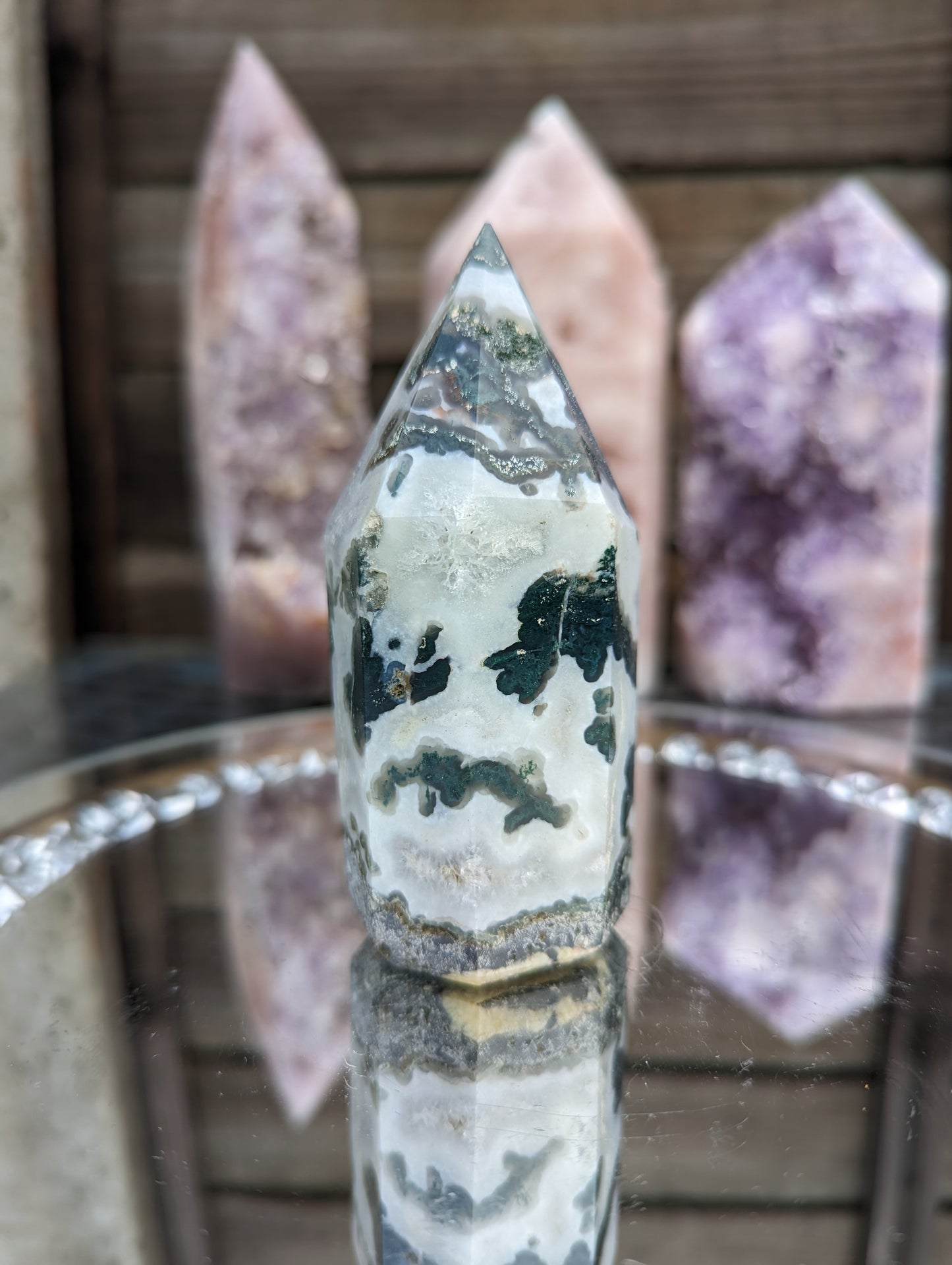 Tree Agate & Quartz Tower | Growth & Connection