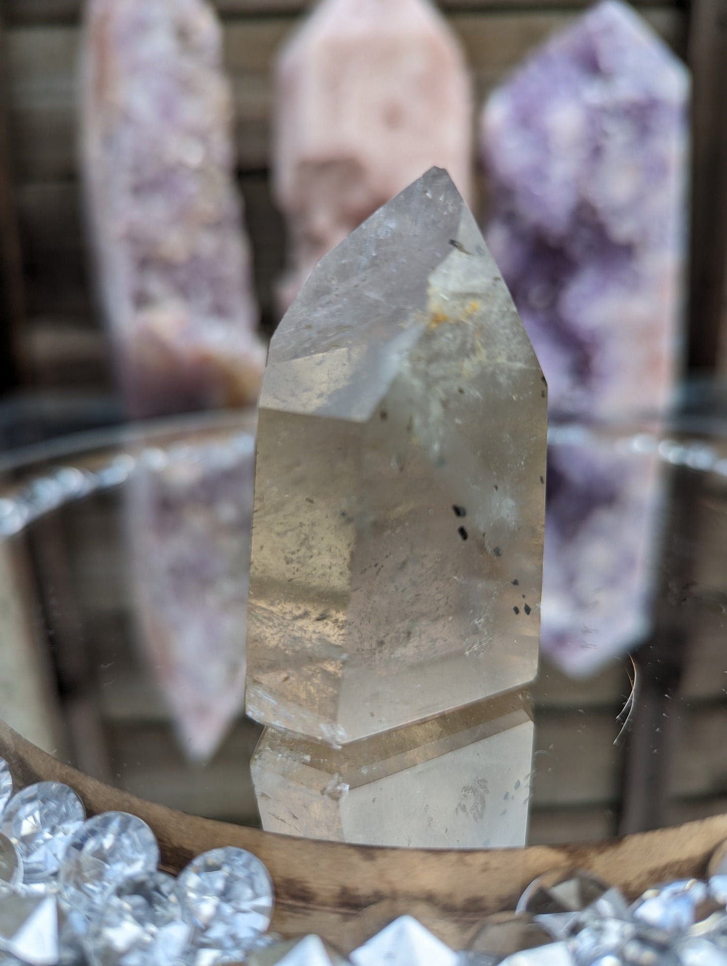 Premium Quality Smokey Garden Quartz Lodalite Freeform