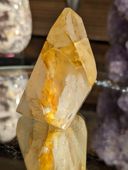 Gemmy Golden Healer Freeform with Girasol Quartz and Dendritic Inclusions