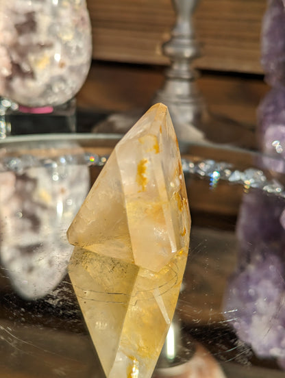 Gemmy Golden Healer Freeform with Girasol Quartz and Dendritic Inclusions