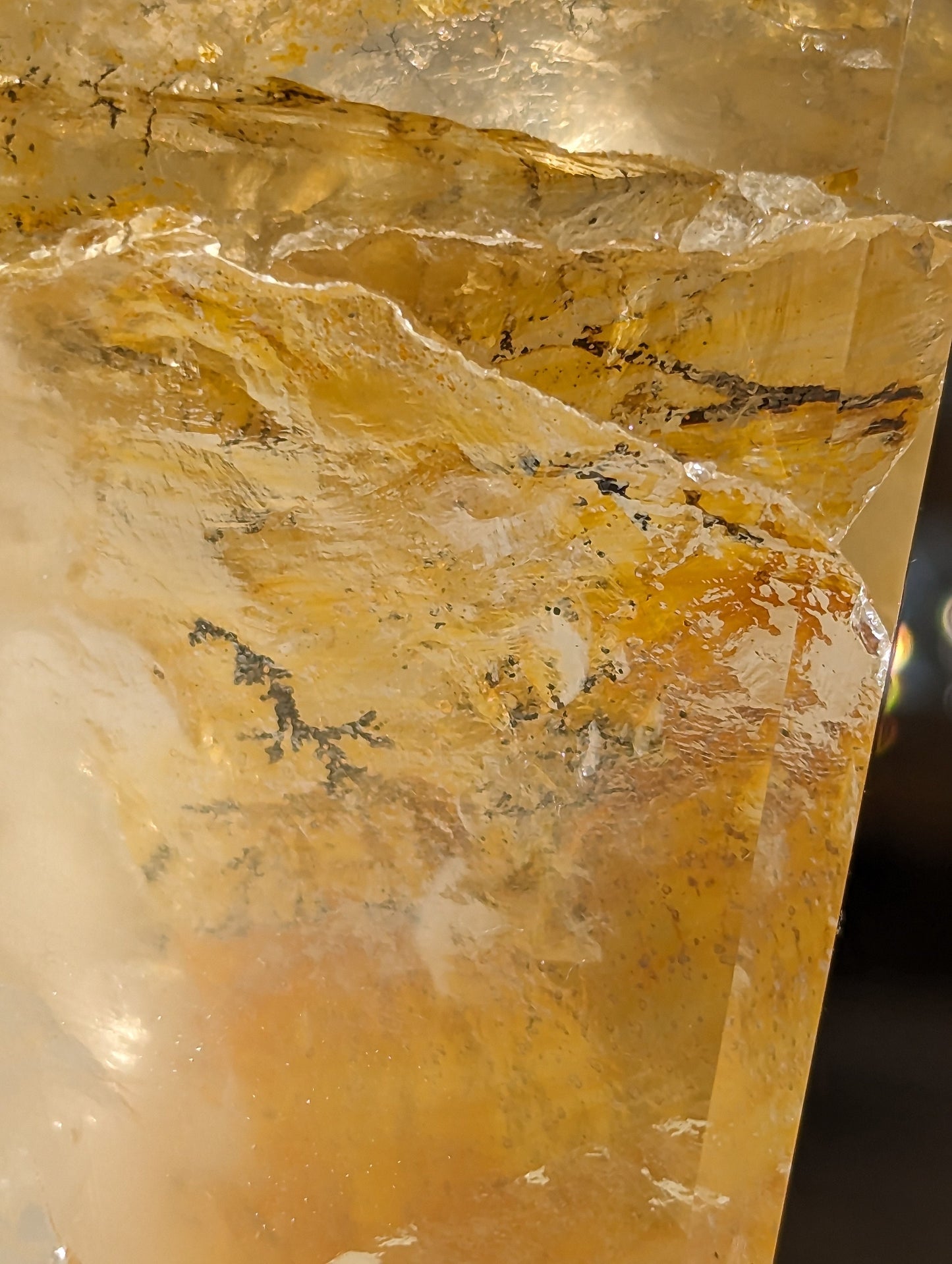 Gemmy Golden Healer Freeform with Girasol Quartz and Dendritic Inclusions
