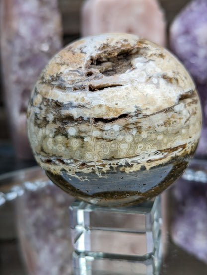 Druzy Chocolate Calcite Sphere