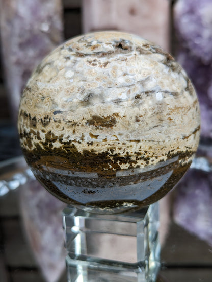 Druzy Chocolate Calcite Sphere