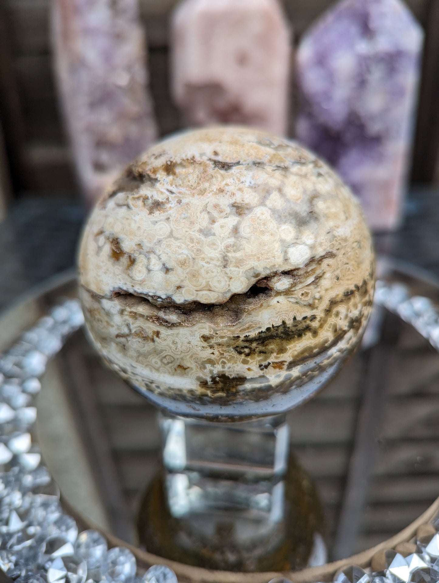 Druzy Chocolate Calcite Sphere