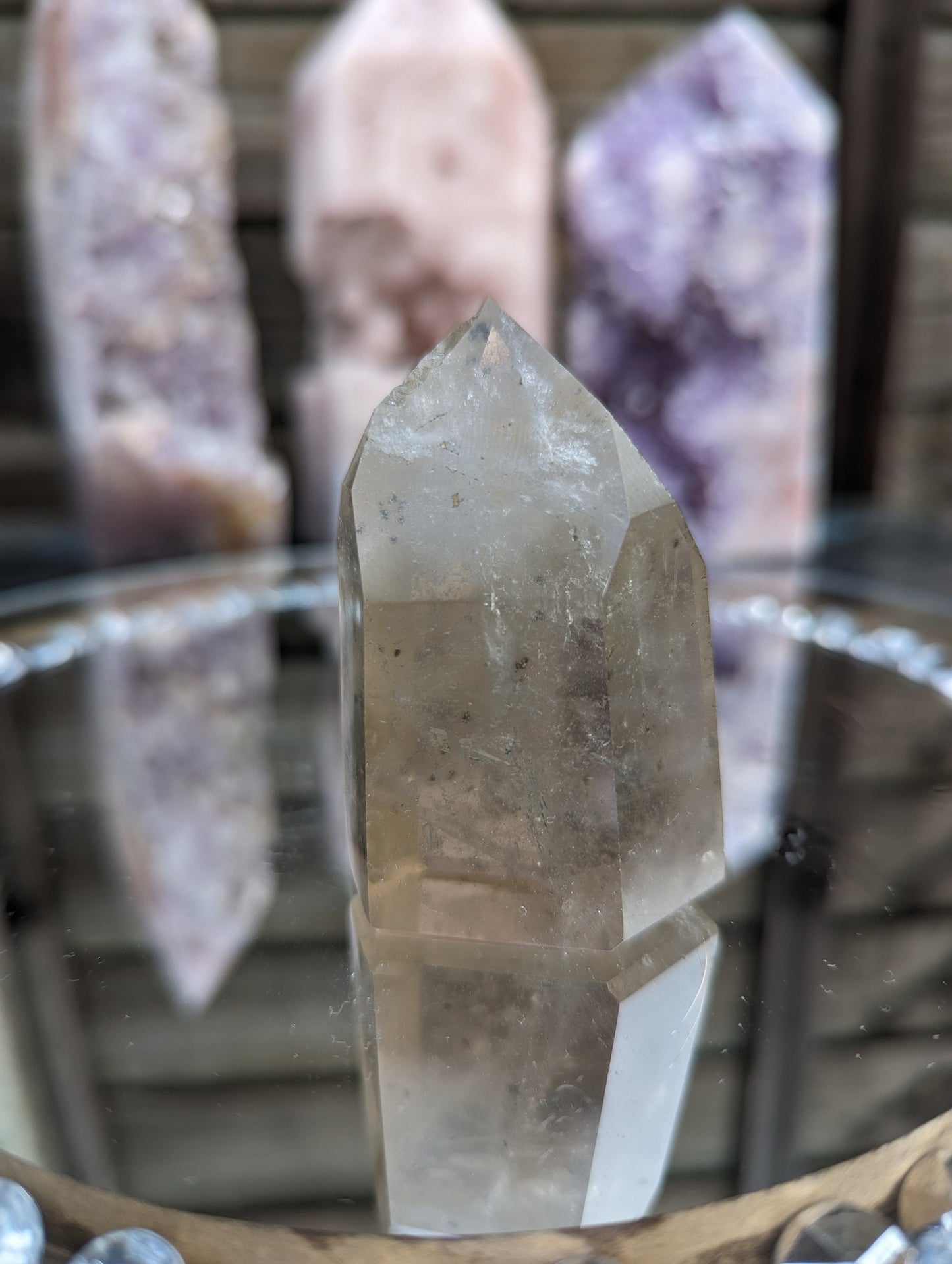 Premium Quality Smokey Garden Quartz Lodalite Freeform