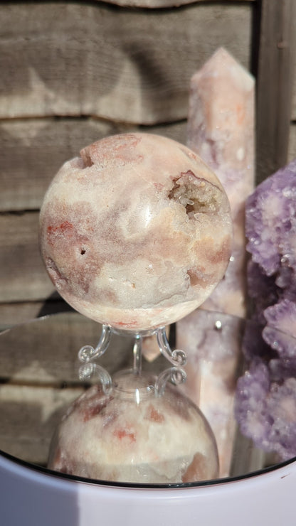 Pale Pink & Berry Amethyst Sphere | Love & Harmony