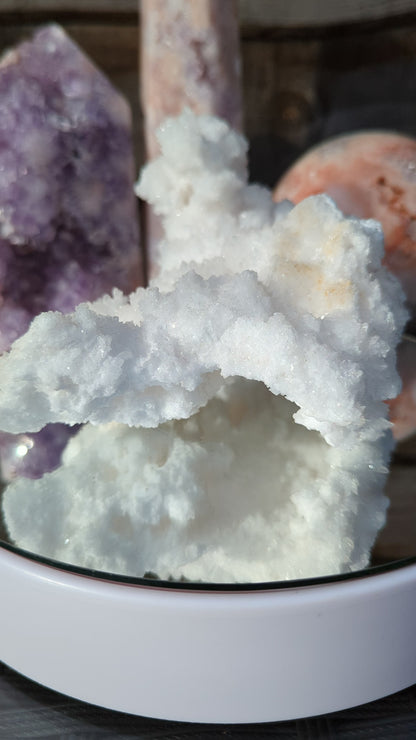 Sparkly White Aragonite Cluster | Grounding & Stability